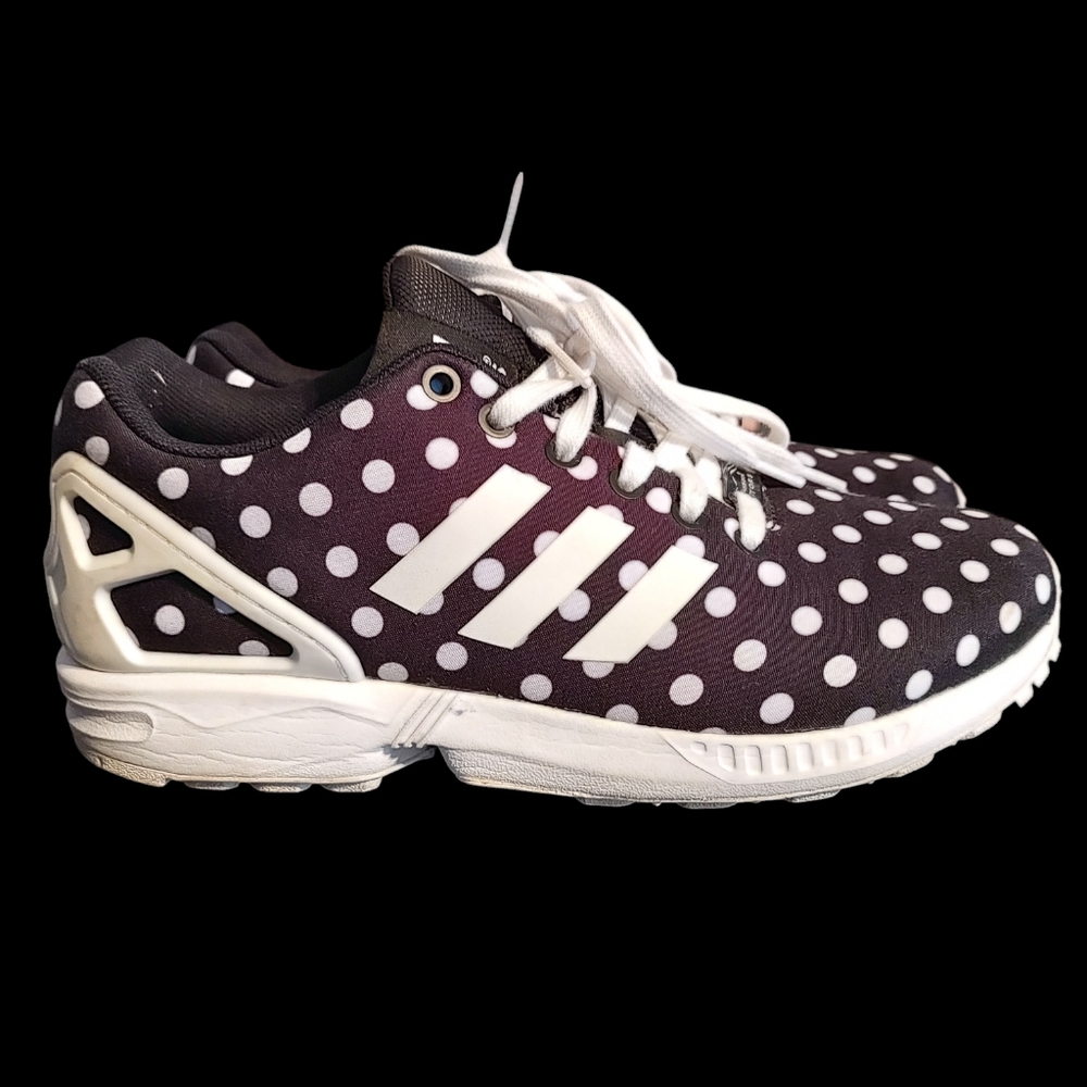 ADIDAS Torsion ZX FLUX Polka Dot BLK WHT sz 9 like NEW!
